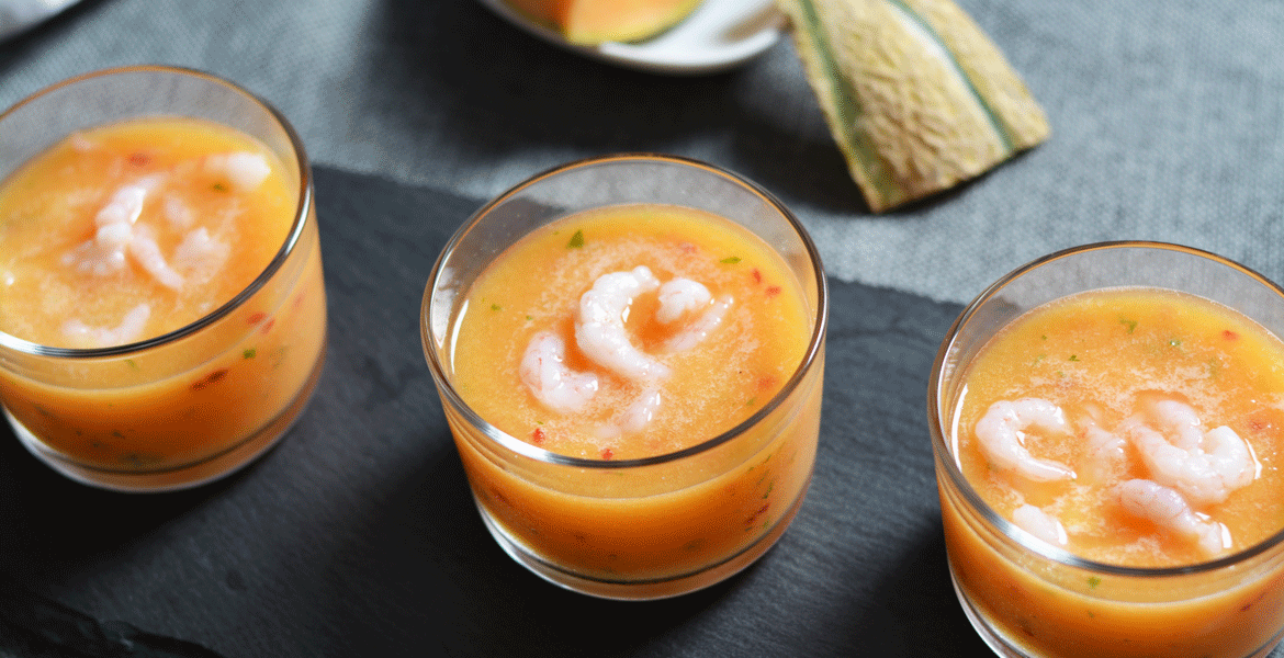 Geeiste Melonensuppe mit Shrimps | Kochen mit Horst | Sommersuppe Geeiste Melonensuppe mit Shrimps | Kochen mit Horst | Sommersuppe
