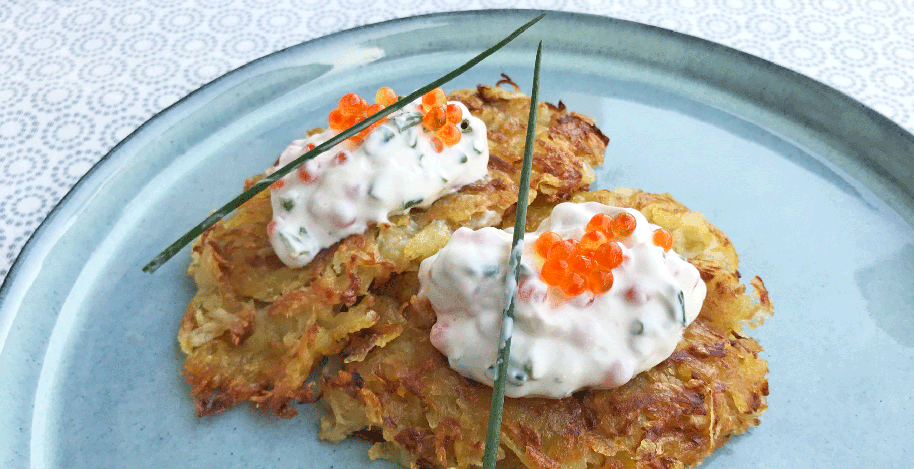 Kartoffel-Sellerie-Puffer mit Saiblings-Kaviar | Kochen mit Horst
