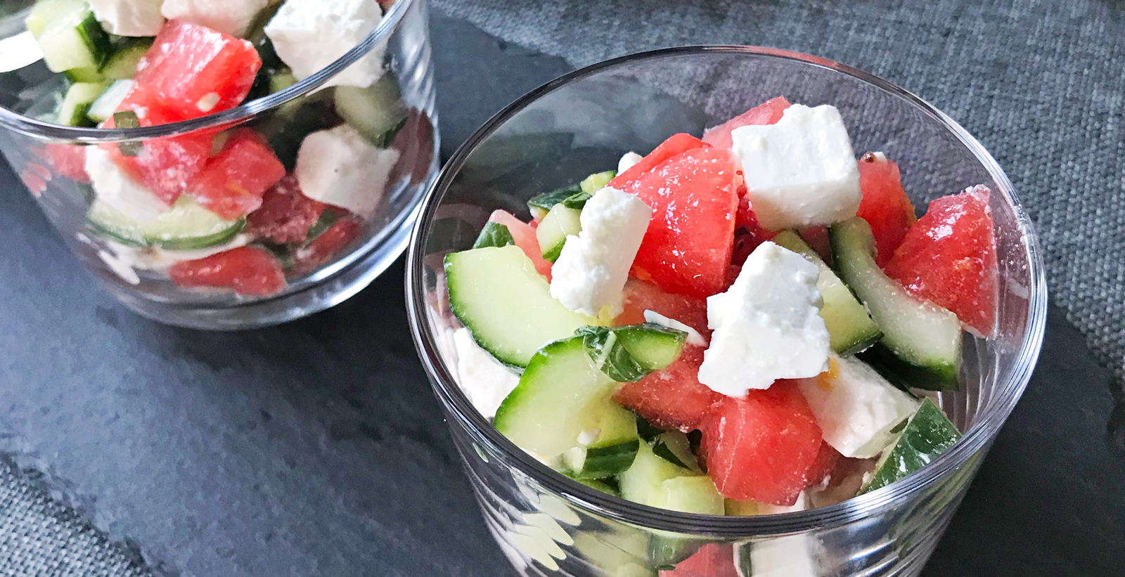 Wassermelonensalat mit Feta und Gurke | Kochen mit Horst